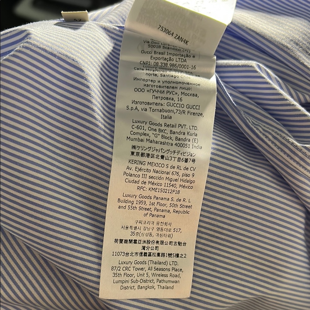 Gucci Light Blue Men's Shirt - Picture 5 of 6